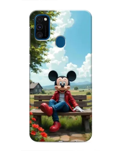 Чохол для Samsung Galaxy M31 з картинкою «Міккі на лавці»