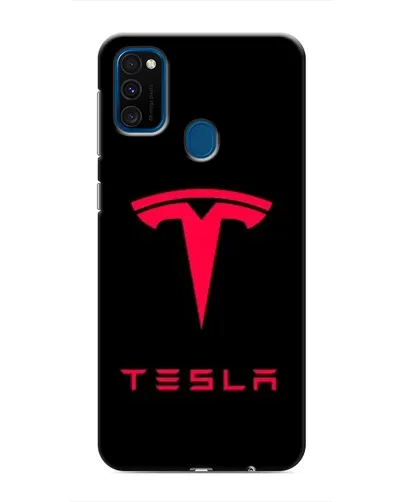 Чехол для Samsung Galaxy M31 с картинкой «Tesla Red Logo»