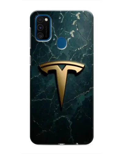 Чехол для Samsung Galaxy M31 с картинкой «Мраморная Tesla Gold»