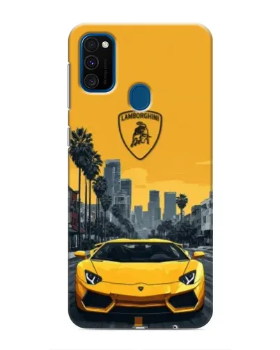 Чехол для Samsung Galaxy M31 с картинкой «Желтый Lamborghini город» Чехол для Samsung Galaxy M31 с картинкой «Желтый Lamborghini город»