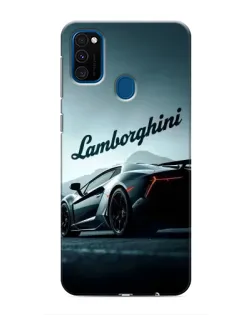 Чехол для Samsung Galaxy M31 с картинкой «Классическая надпись Lamborghini»