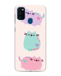 Чохол для Samsung Galaxy M31 з картинкою «Pusheen тріо»