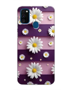 Чохол для Samsung Galaxy M31 з картинкою «Ромашки на фіолетовому»