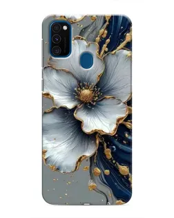Чохол для Samsung Galaxy M31 з картинкою «Біла квітка та золотий флюїд»