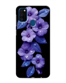 Чохол для Samsung Galaxy M31 з картинкою «Фіолетові квіти з росою»