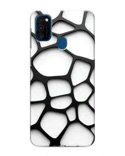 Чохол для Samsung Galaxy M31 з картинкою «Біла об'ємна сітка»