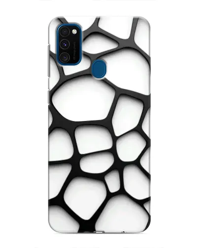 Чохол для Samsung Galaxy M31 з картинкою «Біла об'ємна сітка»