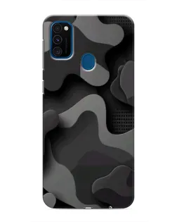 Чохол для Samsung Galaxy M31 з картинкою «Темний абстрактний камуфляж»