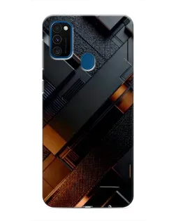 Чохол для Samsung Galaxy M31 з картинкою «Чорні геометричні блоки»