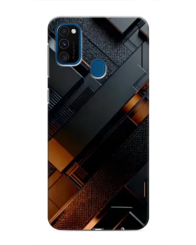 Чохол для Samsung Galaxy M31 з картинкою «Чорні геометричні блоки»