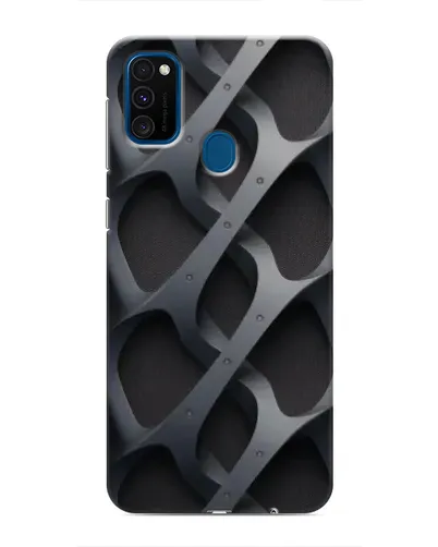 Чохол для Samsung Galaxy M31 з картинкою «Об'ємне сіре плетіння»