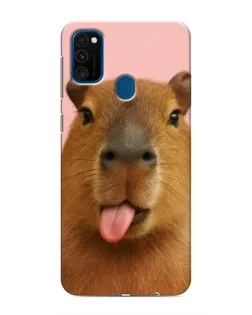 Чохол для Samsung Galaxy M31 з картинкою «Капібара з язиком»