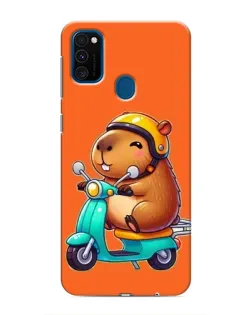 Чохол для Samsung Galaxy M31 з картинкою «Капібара на скутері»