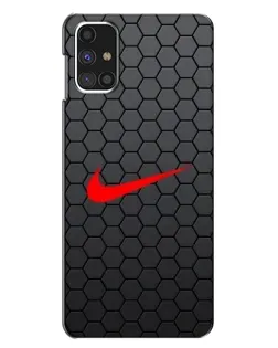 Чохол для Samsung Galaxy M31s з картинкою «Nike — карбонова сітка»