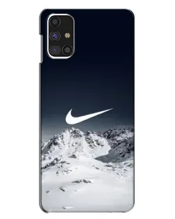Чехол для Samsung Galaxy M31s с картинкой «Nike — зимние горы»