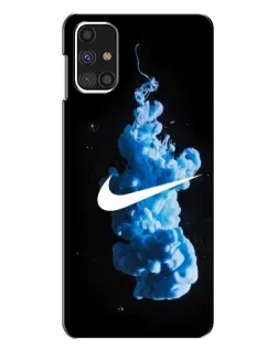 Чехол для Samsung Galaxy M31s с картинкой «Nike и синий дым»