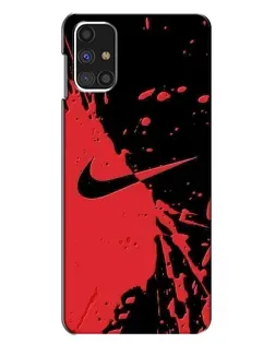 Чохол для Samsung Galaxy M31s з картинкою «Червоні бризки Nike»