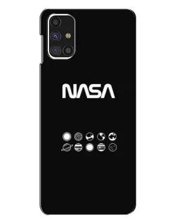 Чехол для Samsung Galaxy M31s с картинкой «NASA — технический принт»