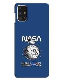 Чехол для Samsung Galaxy M31s с картинкой «NASA — лунная миссия»