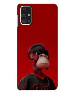 Чохол для Samsung Galaxy M31s з картинкою «Bored Ape в червоному»