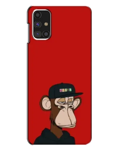Чехол для Samsung Galaxy M31s с картинкой «Bored Ape — красный фон» Чехол для Samsung Galaxy M31s с картинкой «Bored Ape — красный фон»