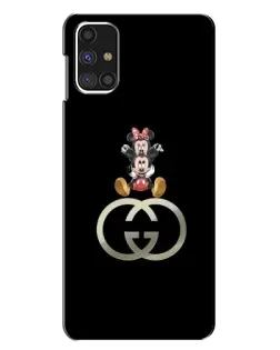 Чехол для Samsung Galaxy M31s с картинкой «Минни Маус на лого»