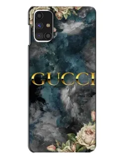 Чехол для Samsung Galaxy M31s с картинкой «Абстрактные цветы Gucci»