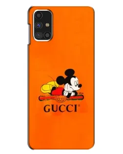 Чехол для Samsung Galaxy M31s с картинкой «Микки Маус Gucci — оранж»