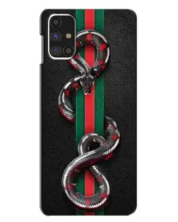 Чехол для Samsung Galaxy M31s с картинкой «Gucci — змея на полосе»
