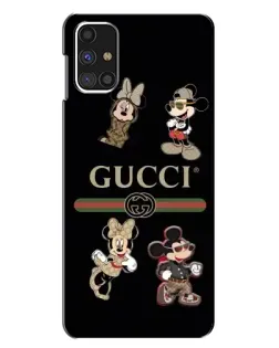 Чехол для Samsung Galaxy M31s с картинкой «Gucci — герои Disney и монограмма»