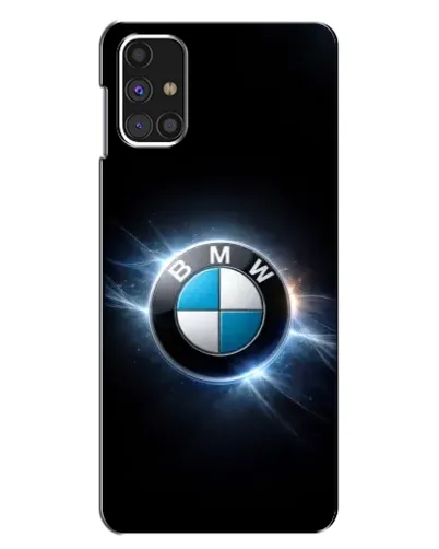 Чехол для Samsung Galaxy M31s с картинкой «BMW — неоновое сияние»