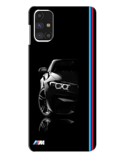 Чехол для Samsung Galaxy M31s с картинкой «Силуэт BMW в темноте»
