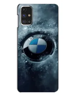 Чехол для Samsung Galaxy M31s с картинкой «Логотип BMW — лед»