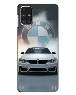 Чехол для Samsung Galaxy M31s с картинкой «BMW в белом дыму»