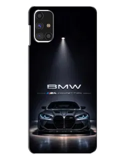 Чехол для Samsung Galaxy M31s с картинкой «BMW сквозь ночной город»