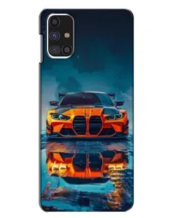 Чехол для Samsung Galaxy M31s с картинкой «BMW — золотая эмблема»