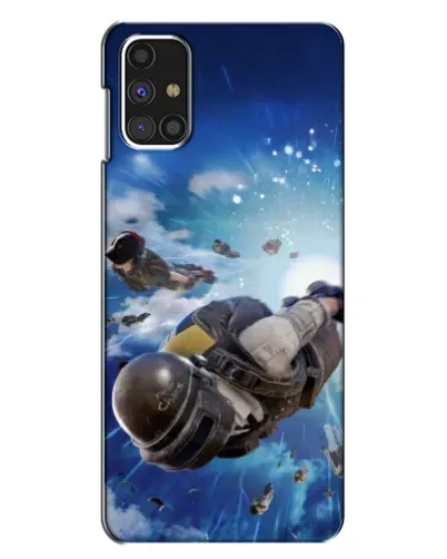 Чехол для Samsung Galaxy M31s с картинкой «Десант PUBG — прыжок»