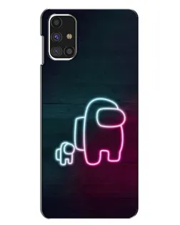 Чехол для Samsung Galaxy M31s с картинкой «Among Us неон-арт»