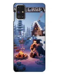 Чехол для Samsung Galaxy M31s с картинкой «Зимний Minecraft»