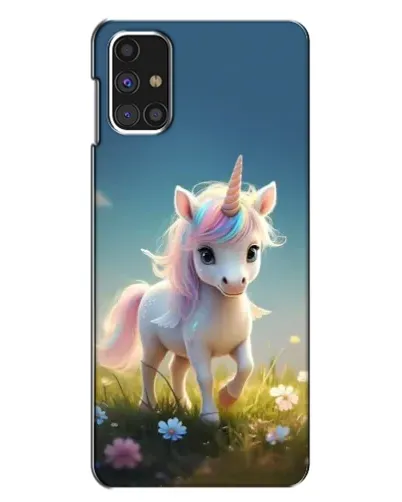 Чехол для Samsung Galaxy M31s с картинкой «Единорог на поляне»