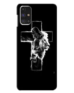 Чохол для Samsung Galaxy M31s з картинкою «Сяючий хрест Jesus»