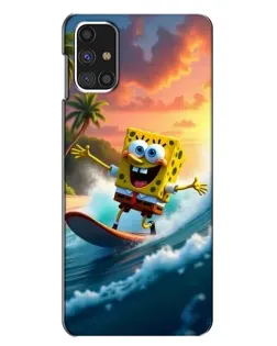 Чехол для Samsung Galaxy M31s с картинкой «Губка Боб серфингист»