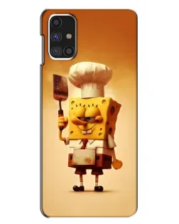 Чехол для Samsung Galaxy M31s с картинкой «Губка Боб повар»