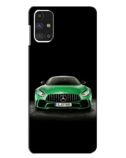 Чехол для Samsung Galaxy M31s с картинкой «Mercedes — неоновый лого»