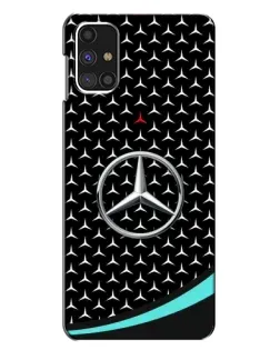 Чехол для Samsung Galaxy M31s с картинкой «Mercedes — бирюзовый акцент»