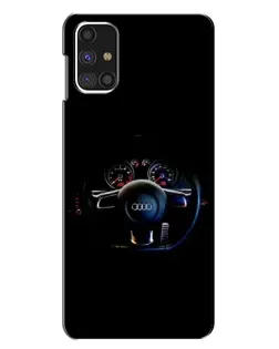 Чехол для Samsung Galaxy M31s с картинкой «Салон Audi — руль»