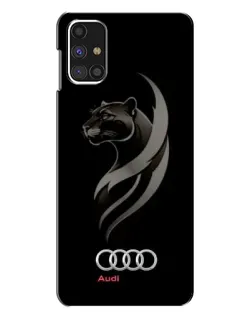 Чехол для Samsung Galaxy M31s с картинкой «Графика — пантера и Audi»