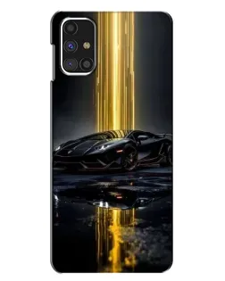 Чехол для Samsung Galaxy M31s с картинкой «Ночной Lamborghini драйв»