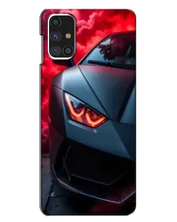 Чехол для Samsung Galaxy M31s с картинкой «Lamborghini красное сияние»