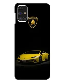 Чехол для Samsung Galaxy M31s с картинкой «Lamborghini желтый акцент»